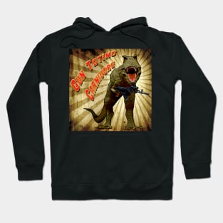 T-Rex, Gun Toting Carnivore Hoodie